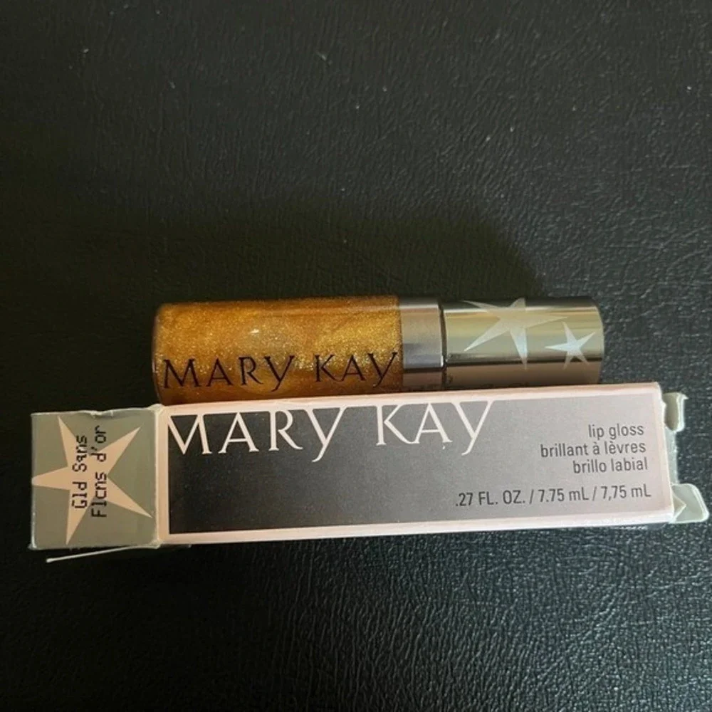 New Mary Kay Lip Gloss - Gold Sequins Sans